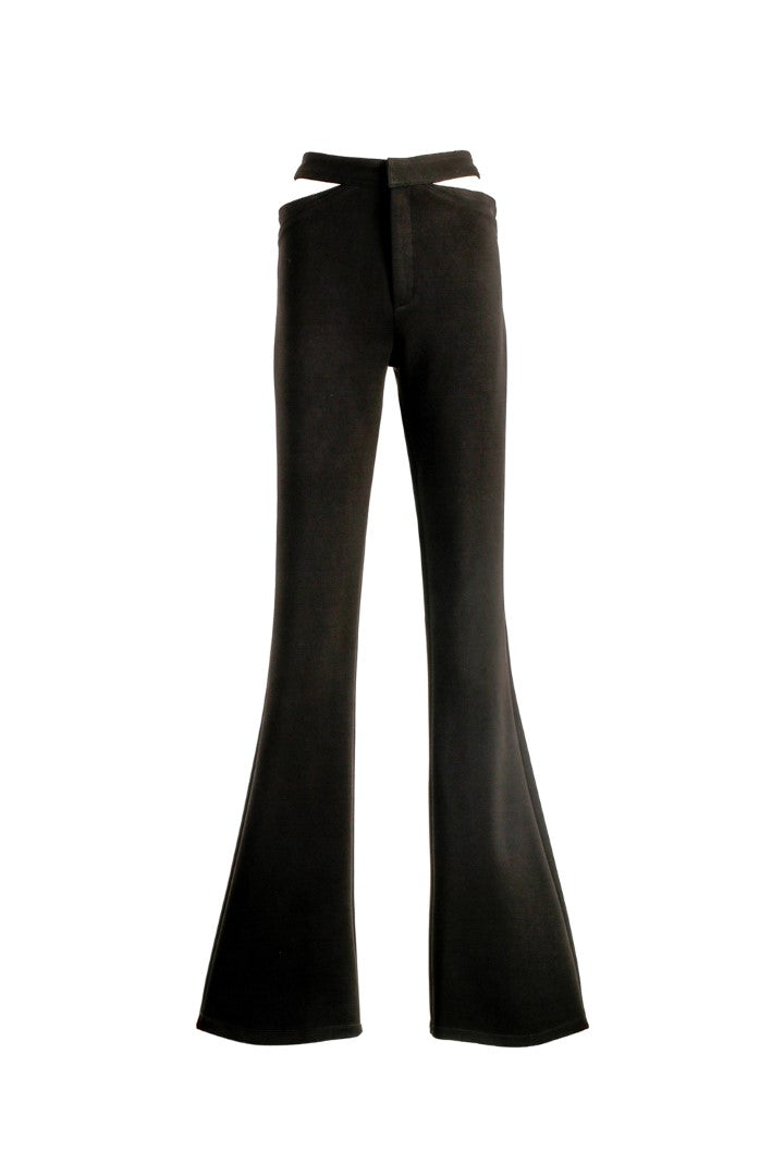VICKTEERUT Bootcut Trousers with Cut-Out Detail กางเกงขาบาน ตกแต่งดีเทลคัตเอาท์