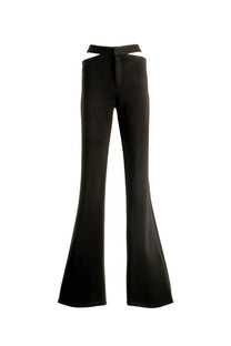 VICKTEERUT Bootcut Trousers with Cut-Out Detail กางเกงขาบาน ตกแต่งดีเทลคัตเอาท์