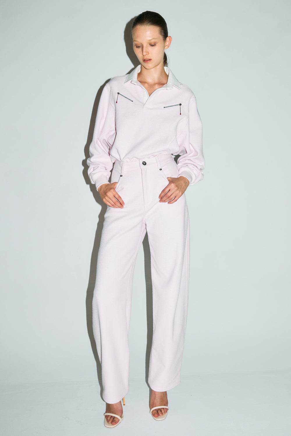 VICKTEERUT Barrel Leg Trousers กางเกงทรงแบร์เรล