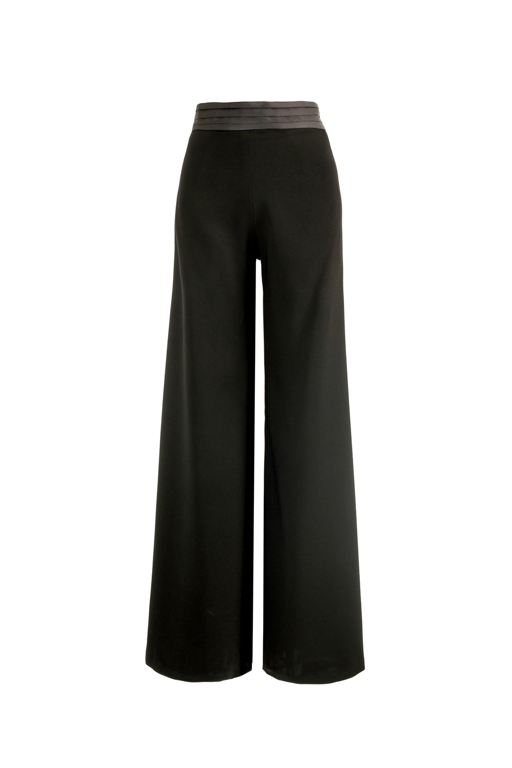 VICKTEERUT Wide Leg Trousers with Tuck Pleat Waistband กางเกงขาบาน ขอบเอวตีเกล็ด