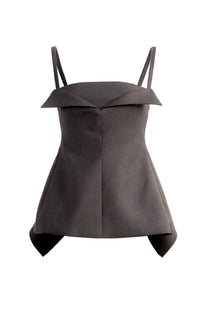 VICKTEERUT Origami-Fold Spaghetti Strap Blouse เสื้อสายเดี่ยว ตกแต่งดีเทลโอริกามิ