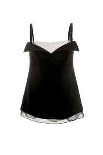 VICKTEERUT Origami-Fold Spaghetti Strap Blouse เสื้อสายเดี่ยว ตกแต่งดีเทลโอริกามิ
