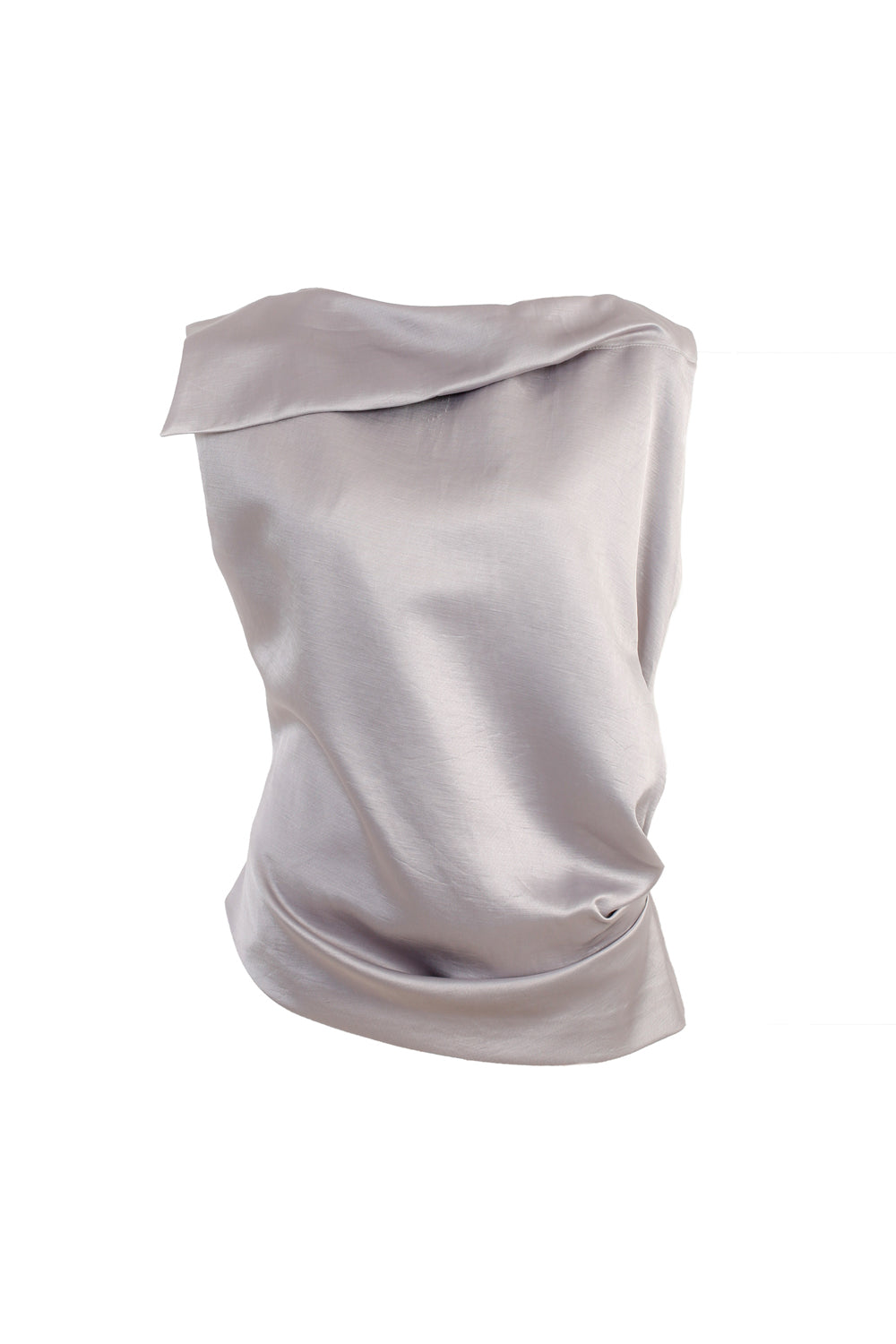 VICKTEERUT Folded-Neckline Sleeveless Blouse เสื้อแขนกุด ปกพับ จับเดรป