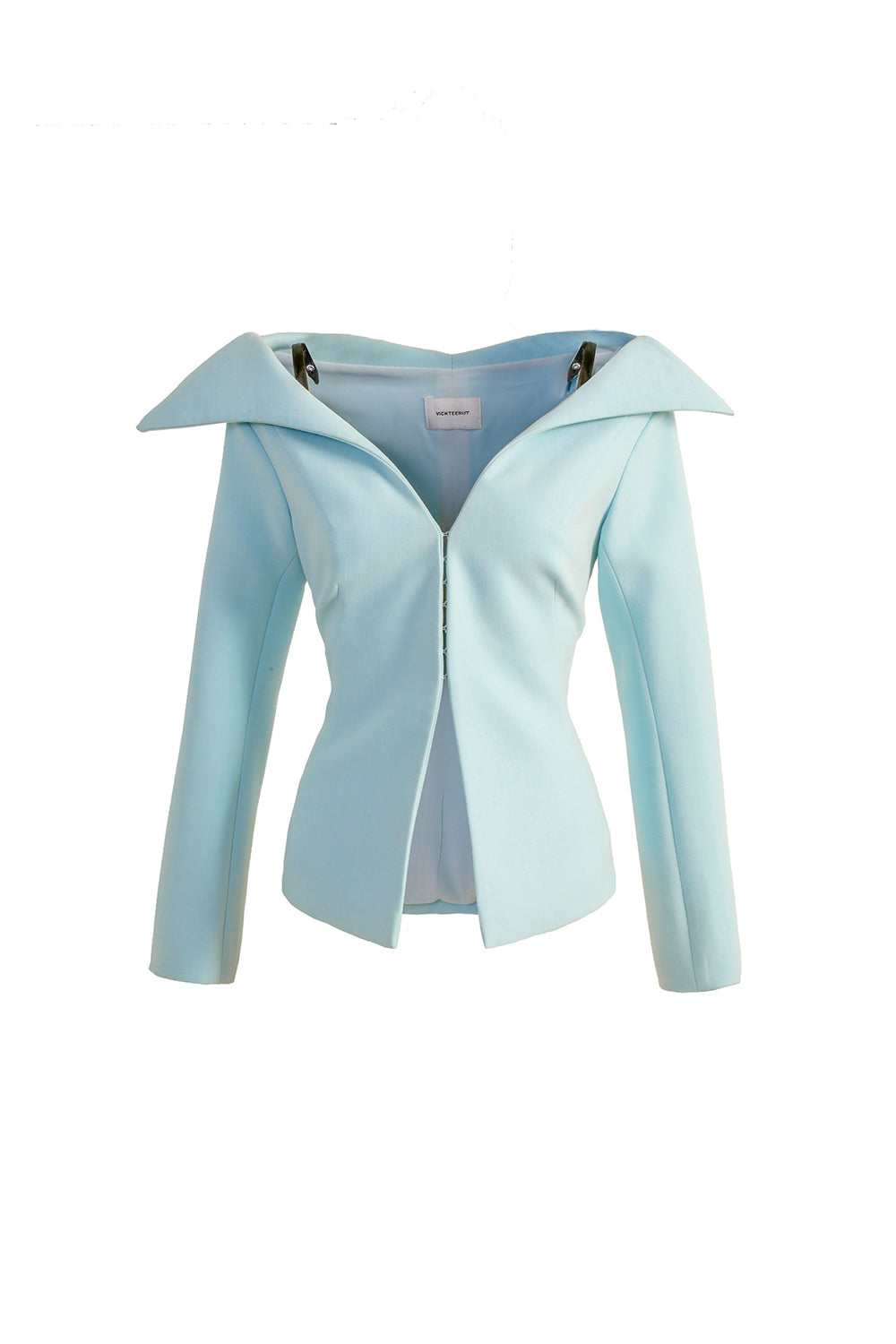 VICKTEERUT Off Shoulder Blouse with Folded Neckline เสื้อเปิดไหล่ แขนยาว คอปกพับ