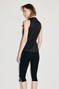 VICKTEERUT Sleeveless Open-Collar Button-Front Blouse เสื้อแขนกุด คอปก กระดุมหน้า