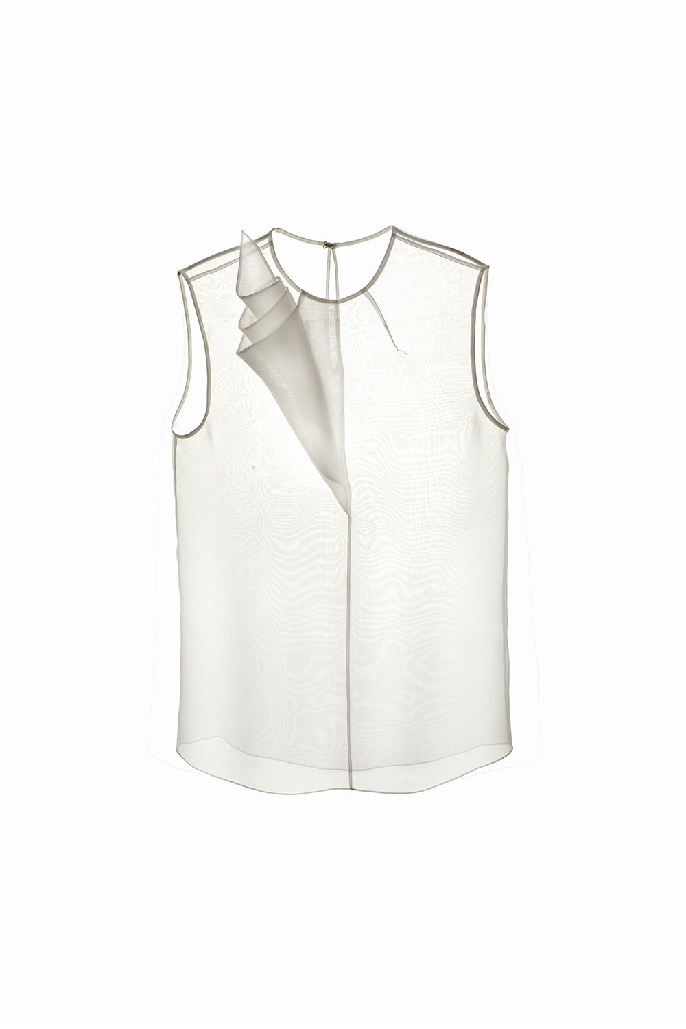 VICKTEERUT Sleeveless Blouse with Sculptural Rolled Fabric Detail เสื้อแขนกุด ตกแต่งผ้าม้วน