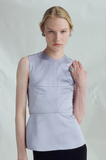 VICKTEERUT Criss-Cross Back Sleeveless Blouse เสื้อแขนกุด สายไขว้หลัง