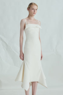 VICKTEERUT Origami-Fold Spaghetti Strap Dress เดรสสายเดี่ยว ตกแต่งดีเทลโอริกามิ