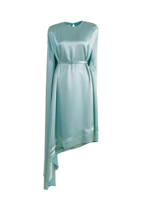 VICKTEERUT Asymmetric Cape-Sleeve Dress เดรสแขนเคป ชายไม่เท่ากัน