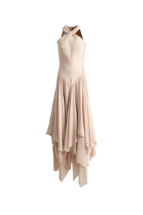 VICKTEERUT Halter-Neck Tiered Evening Gown เดรสยาว คล้องคอ ชายระบาย