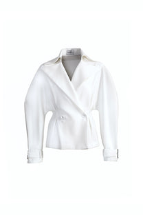 VICKTEERUT Double Breasted Trench Jacket เสื้อแจ๊คเก็ต แขนยาว ปกอย่างเสื้อโค้ท