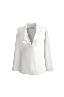 VICKTEERUT  Sculptural Rolled Collar Blazer เบลเซอร์ ตัวหลวม ปกม้วน