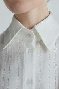 VICKTEERUT Long Sleeve Draped Shirt เสื้อเชิ้ต แขนยาว จับเดรป