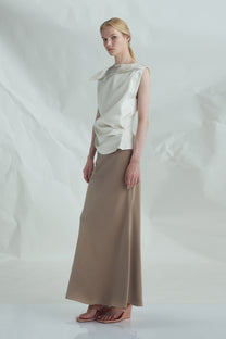 VICKTEERUT Bias-Cut Long Skirt กระโปรงยาว ผ้าเฉลียง