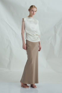 VICKTEERUT Bias-Cut Long Skirt กระโปรงยาว ผ้าเฉลียง
