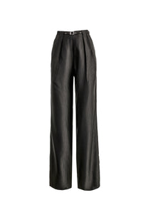VICKTEERUT Front Pleat Trousers with Belt Detail กางเกงขายาว จีบหน้า ตกแต่งเข็มขัด