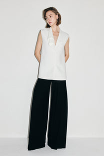 VICKTEERUT Pleated Wide-Leg Trousers กางเกงขาบาน จับจีบ