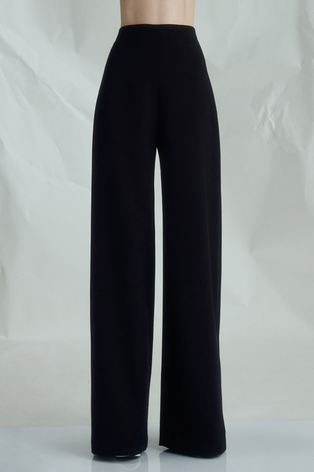 VICKTEERUT Wide-Leg Flat Front Trousers กางเกงขาบาน เอวสูง
