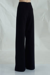 VICKTEERUT Wide-Leg Flat Front Trousers กางเกงขาบาน เอวสูง
