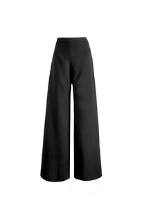 VICKTEERUT Wide-Leg Flat Front Trousers กางเกงขาบาน เอวสูง