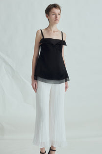 VICKTEERUT Pleated Chiffon Trousers กางเกงขายาว ผ้าชีฟอง อัดพลีท