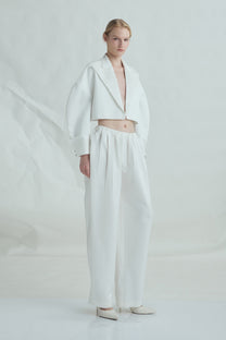 VICKTEERUT Low-Rise Pleated Fluid Trousers กางเกงเอวต่ำ จับจีบ