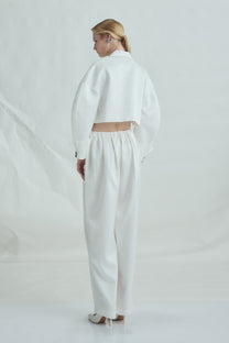 VICKTEERUT Low-Rise Pleated Fluid Trousers กางเกงเอวต่ำ จับจีบ