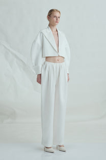 VICKTEERUT Low-Rise Pleated Fluid Trousers กางเกงเอวต่ำ จับจีบ