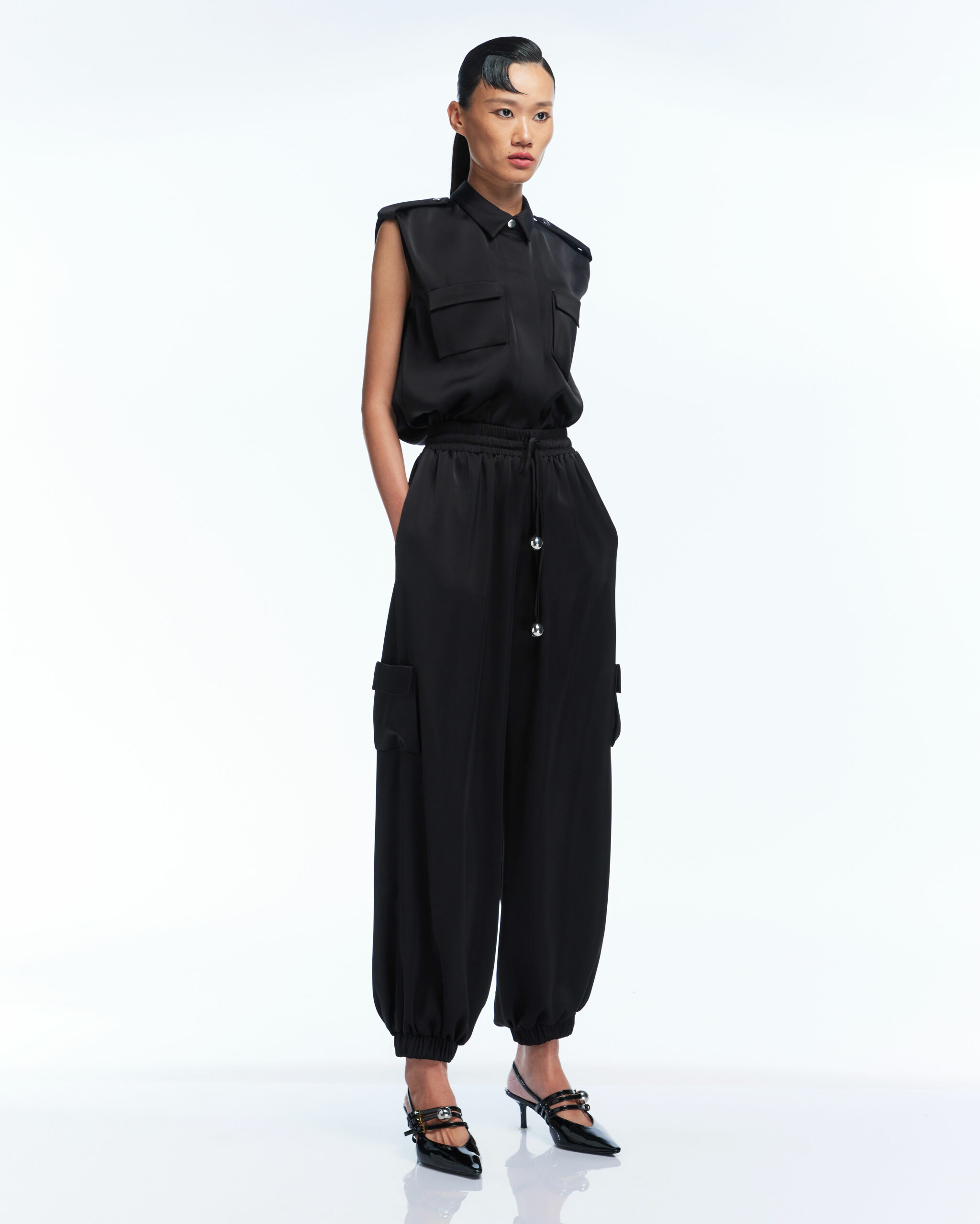 Veritecoeur ST-201 Cotton Silk Coat - Black main image 1